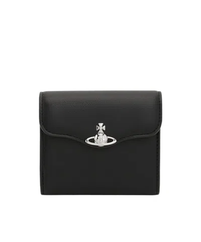 Vivienne Westwood Logo-embellished Wallet In Black