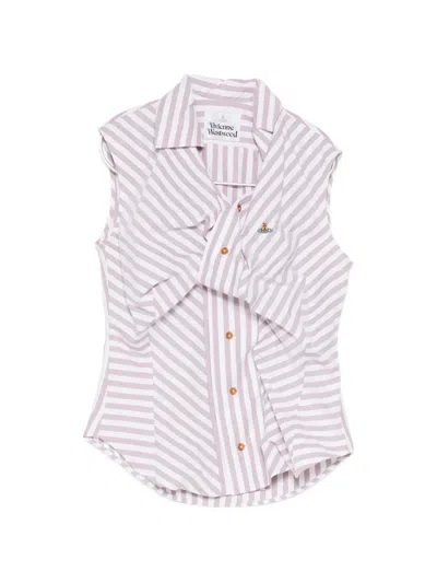 Vivienne Westwood Logo-embroidered Shirt In White