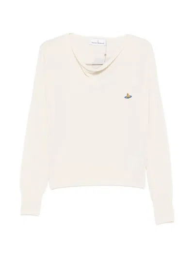 Vivienne Westwood Logo-embroidered Sweatshirt In White