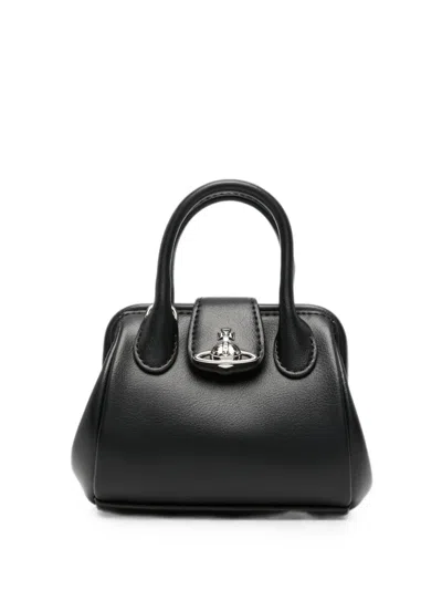 Vivienne Westwood Logo-plaque Tote Bag In Black