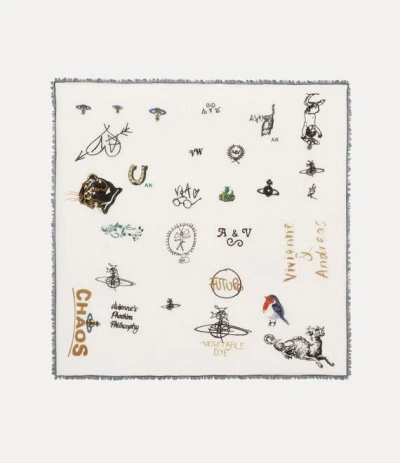 Vivienne Westwood Logos Square Ivory Logos Unisex In White