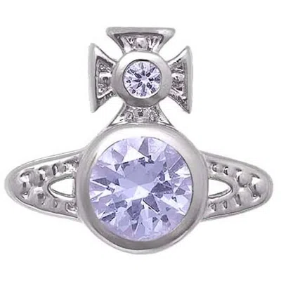 Vivienne Westwood London Earring Silver In Purple