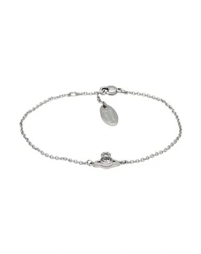 Vivienne Westwood London Orb Bracelet Woman Bracelet Silver Size - Brass In Brown