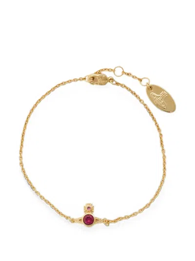 Vivienne Westwood London Orb Crystal-embellished Bracelet In Gold