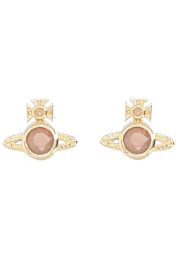 Vivienne Westwood London Orb Earrings In Brown