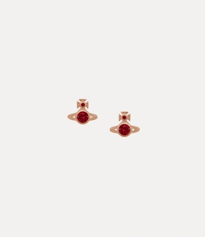 Vivienne Westwood London Orb Earrings Pink-gold-red-cz Pink-gold-red-cz Unisex
