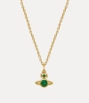 Vivienne Westwood London Orb Pendant Necklace Gold-emerald-cz Gold-emerald-cz Women In Gold-emerald-cz