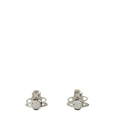 Vivienne Westwood London Orb-plaque Earrings In Orange