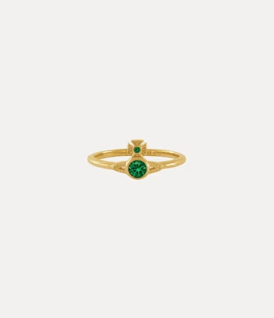Vivienne Westwood London Orb Ring Gold-emerald-cz Gold-emerald-cz Unisex