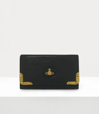 Vivienne Westwood Long Card Holder Leather Black One Size Women