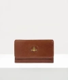 Vivienne Westwood Long Card Holder Leather Tan One Size Women In Tan