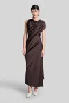Vivienne Westwood Brown Polyester Cocktail Dress In Brown