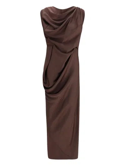 VIVIENNE WESTWOOD LONG FOND DRAPED-VECK MAXI DRESS