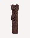 Vivienne Westwood Brown Polyester Cocktail Dress In Brown