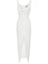 Vivienne Westwood Panther Gathered Asymmetric Maxi Dress In White