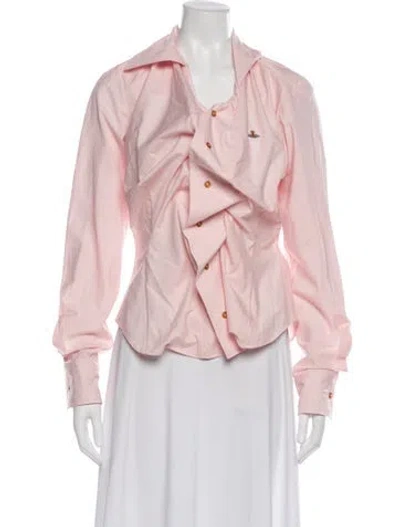 Pre-owned Vivienne Westwood Long Sleeve Blouse In Pink