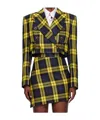 Vivienne Westwood Long Sleeve Cut Off Blazer In Green