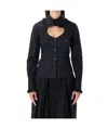 Vivienne Westwood Tailored Long Sleeve Shirt With Ruffled Collar In Black