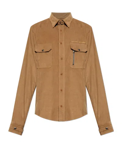 Vivienne Westwood Corduroy Pocket Shirt In Brown