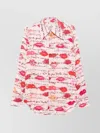 Vivienne Westwood Long Sleeve Shirt With Lips And Script Print In Black