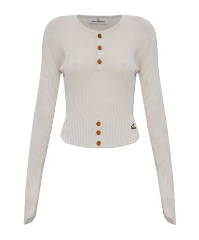 VIVIENNE WESTWOOD VIVIENNE WESTWOOD ORB-EMBROIDERED CREWNECK SWEATER