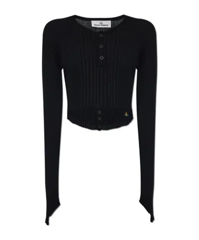 VIVIENNE WESTWOOD VIVIENNE WESTWOOD ORB-EMBROIDERED CREWNECK SWEATER