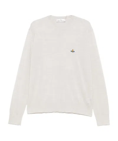 VIVIENNE WESTWOOD ORB-EMBELLISHED CREW-NECK SWEATER