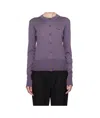 Vivienne Westwood Wool Blend Bea Cardigan With Ribbed Cuffs And Hem In Gray
