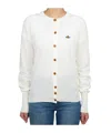 Vivienne Westwood Long-sleeved Knitted Cardigan In White