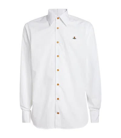 Vivienne Westwood Long-sleeved Orb Shirt In White