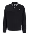 Vivienne Westwood Black Polo Shirt With Contrasting Collar And Orb Logo Detail On The Front In Black