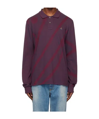 Vivienne Westwood Long-sleeved Polo Shirt In Multicolor