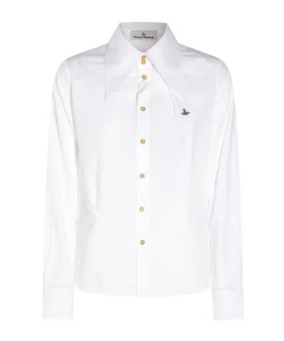 Vivienne Westwood Orb Embroidered Shirt In White