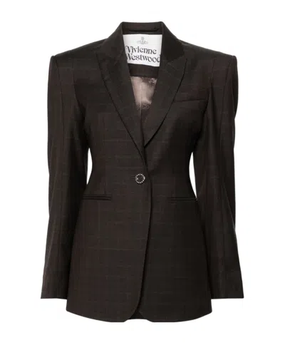 VIVIENNE WESTWOOD VIVIENNE WESTWOOD SB ALIEN LAUREN SINGLE-BREASTED BLAZER