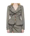 Vivienne Westwood Drunken Cotton Jacket In Gray