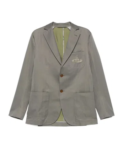 Vivienne Westwood Long-sleeved Suit Jacket In Gray