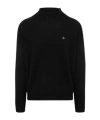 Vivienne Westwood Long Sleeve Mock Neck Knit Sweater In Black