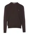 Vivienne Westwood Crewneck Sweater With Ribbed Cuffs And Hem In Black