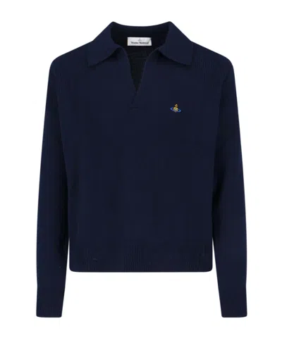 VIVIENNE WESTWOOD VIVIENNE WESTWOOD LONG SLEEVE LOGO EMBROIDERED JUMPER