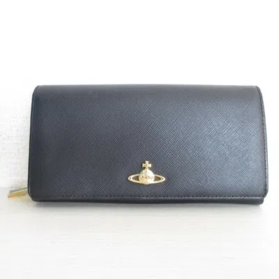 Pre-owned Vivienne Westwood Long Wallet (bi-fold) () In Black