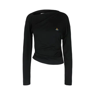 Pre-owned Vivienne Westwood Long-sleeve Hebo Top 'black' | Women's Size S