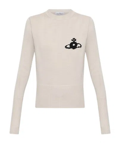 Vivienne Westwood Long-sleeved Sweater In Neutral