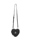 Vivienne Westwood Louise Heart-shaped Crossbody Bag In Black