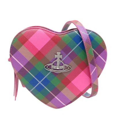 Vivienne Westwood Louise Heart Cross Body Bag In Pink