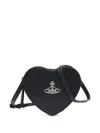 Vivienne Westwood Louise Heart-shaped Logo Cross Body Bag In Black