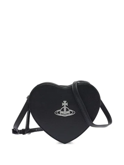 Vivienne Westwood Louise Heart Crossbody Bag In Black