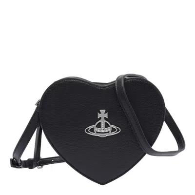 Vivienne Westwood Louise Heart Crossbody Bag In Black