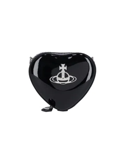 VIVIENNE WESTWOOD VIVIENNE WESTWOOD "LOUISE HEART" MINI BAG – BLACK