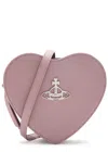Vivienne Westwood Louise Heart Twill And Faux Leather Cross-body Bag In Pink