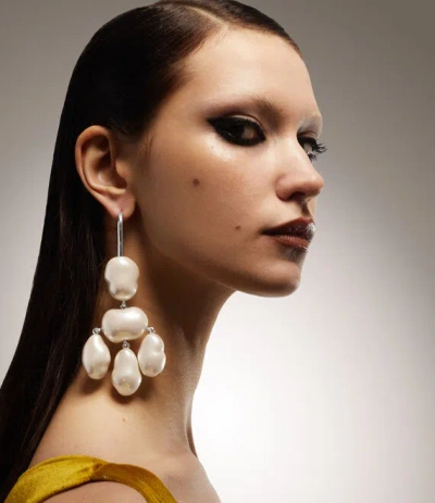 Vivienne Westwood Loulia Earrings Andreas Kronthaler For  Swarovski Pearls Silver Women
